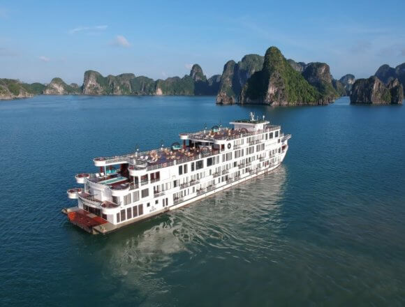 Halong Bay’s Largest Five-Star Cruise Celebrates Maiden Voyage Halong Bay’s Largest Five-Star Cruise Celebrates Maiden Voyage